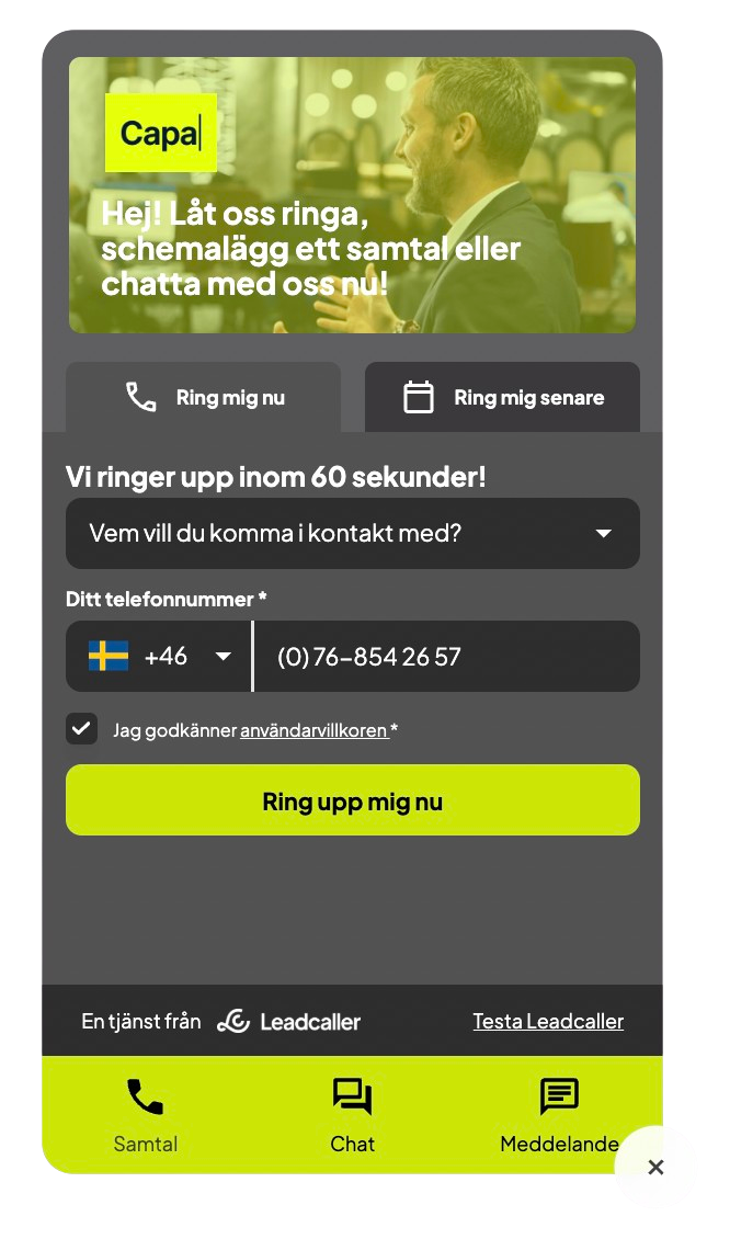 Capa - Kundhemsida