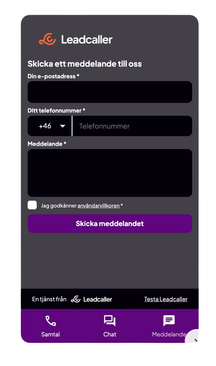 Messages interface